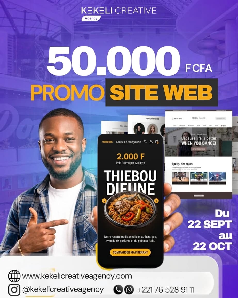 Promotion site web KEKELI Creative Agency